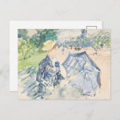 ベンチに座る女性 | ベルザモリソト ポストカード (正面/裏面)