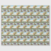 ベンチに座る2人の老婦人 ラッピングペーパー (フラット)