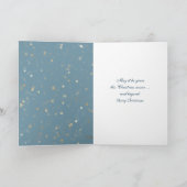 ベンチに白熱［赤熱］光を放つあるクリスマスの灯り シーズンカード (内部)