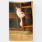 ベンチのバナーにガチョウを置く 横断幕 (縦)