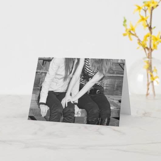 ベンチの恋人 カード (黄色い花)