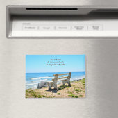 ベンチの椅子が海を見下ろす マグネット (インサイチュ (食洗機))