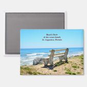 ベンチの椅子が海を見下ろす マグネット (正面/裏面)