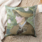 ベンチのManet |、1879年 クッション (ブランケット)