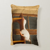 ベンチアクセント枕にガチョウを置く アクセントクッション (裏面(縦))