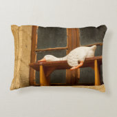 ベンチアクセント枕にガチョウを置く アクセントクッション (裏面)