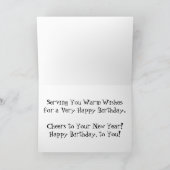 「ベンチウォーマーボブのレストラン」誕生日カード カード (内部)