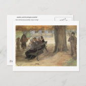 ベンチフォーパーソンズ&ベビー，ヴァンゴッホファインアート ポストカード (正面/裏面)