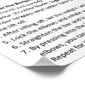 ベンチプレス – エクササイズ – 筋肉解剖図 ポスター (角)