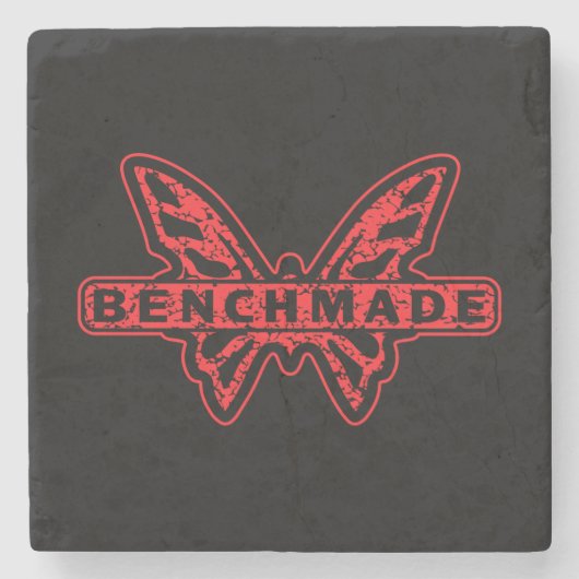 ベンチメイドのナイフ華風火消し蝶T-S ストーンコースター (正面)