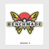 ベンチメイドのナイフ黄色のアニメバタフライ シール (シート)