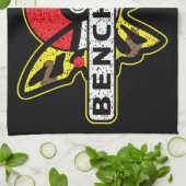 ベンチメイドナイフイエローアニメバタフライ キッチンタオル (折り畳み)