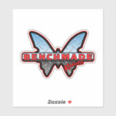 ベンチメイドナイフ80年代のレトロクロムバタフライ シール (シート)