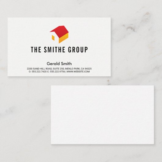 ベンチャーキャピタリスト |企業の | |不動産仲介業者ロゴ 名刺 (正面/裏面)