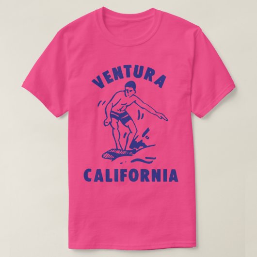 ベンチュラカリフォルニアサーフィン Tシャツ (デザイン正面)