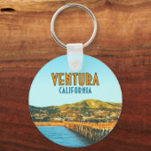 ベンチュラピアビーチカリフォルニアヴィンテージ キーホルダー (正面)