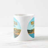 ベンチュラピアビーチカリフォルニアヴィンテージ コーヒーマグカップ (中央)