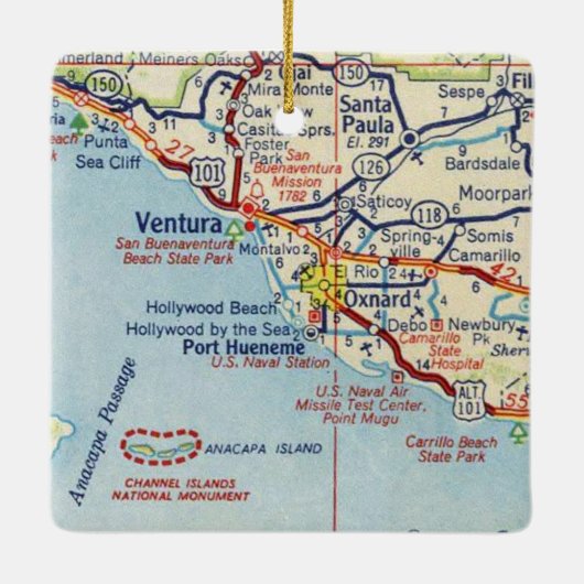 ベンチュラヴィンテージの地図 セラミックオーナメント (裏面)