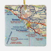 ベンチュラヴィンテージの地図 セラミックオーナメント (正面)