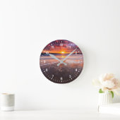 ベンチュラ州ビーチアットサンセット ラウンド壁時計 (ホーム)