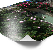 ベンチ付きグリーンガーデンゲートドア フォトプリント            (角)