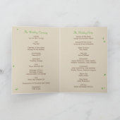 ベンチ結婚式 プログラムカード プログラム (内部)