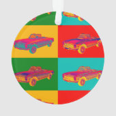 ベンツ280 SLの変換可能なポップアート オーナメント (裏面)