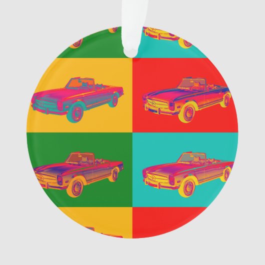 ベンツ280 SLの変換可能なポップアート オーナメント (正面)