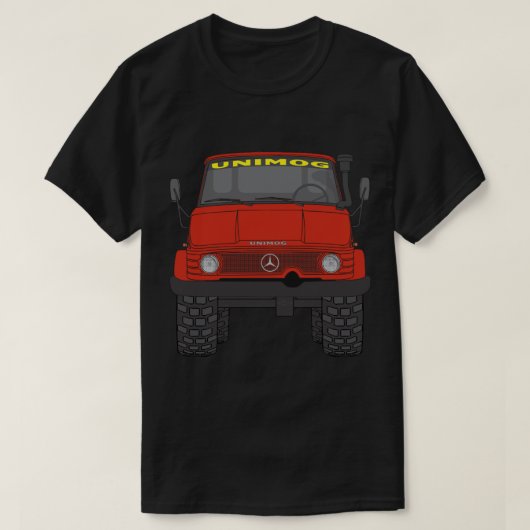 ベンツUnimog 4x4 Tシャツ (デザイン正面)