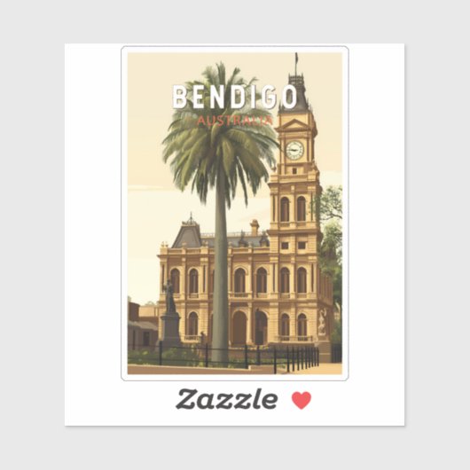 ベンディゴオーストラリア旅行アートヴィンテージ シール (シート)