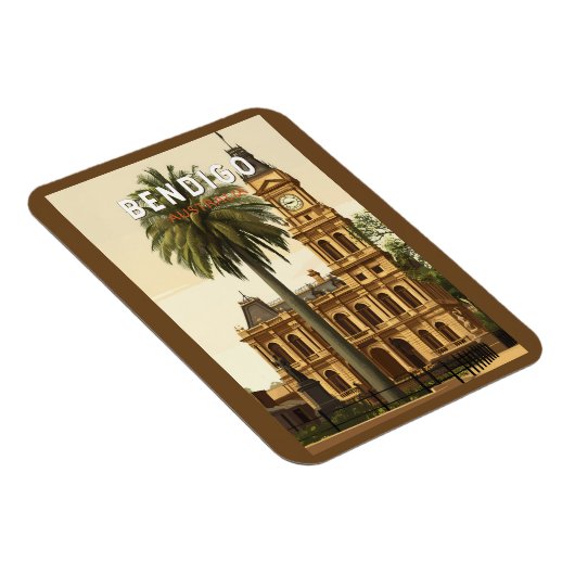 ベンディゴオーストラリア旅行アートヴィンテージ マグネット (右側)