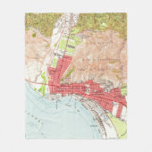 ベントゥーラカリフォルニア(1951年)のヴィンテージの地図 フリースブランケット (正面)