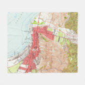 ベントゥーラカリフォルニア(1951年)のヴィンテージの地図 フリースブランケット (正面(横))