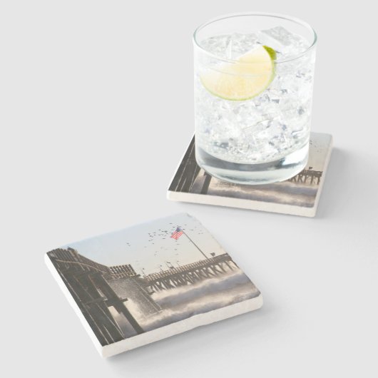 ベントゥーラ桟橋は|エルニーニョ現象を振ります ストーンコースター (横)