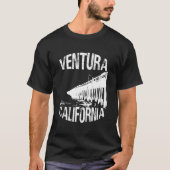 ベントゥーラ都心のカリフォルニアの汚い桟橋及びビーチ Tシャツ (正面)