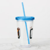 ベントカートゥーンイラストレーション アクリルタンブラー (左)