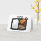 ベントカートゥーンイラストレーション カード (黄色い花)