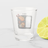 ベントカートゥーンイラストレーション ショットグラス (裏面)