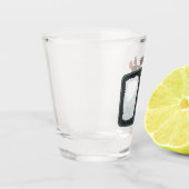 ベントカートゥーンイラストレーション ショットグラス (左)