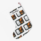 ベントカートゥーンイラストレーション スモールクリスマスストッキング (裏面 (吊り時))