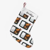 ベントカートゥーンイラストレーション スモールクリスマスストッキング (正面 (吊り時))