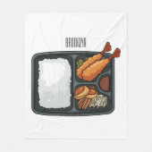 ベントカートゥーンイラストレーション フリースブランケット (正面)