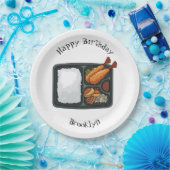 ベントカートゥーンイラストレーション ペーパープレート (パーティー)