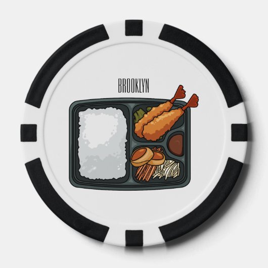 ベントカートゥーンイラストレーション ポーカーチップ (正面)