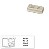 ベントカートゥーンイラストレーション ラバースタンプ (押印)
