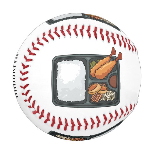ベントカートゥーンイラストレーション 野球ボール (正面左)