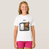 ベントカートゥーンイラストレーション Tシャツ (正面フル)