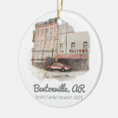 ベントンビルアーカンサスウォルマートウォーターカラーオーナメント セラミックオーナメント (左)