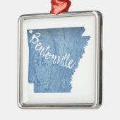 ベントンビル アーカンソー 木目 メタルオーナメント (左)