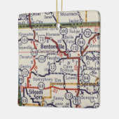 ベントンビルARヴィンテージの地図 セラミックオーナメント (左)